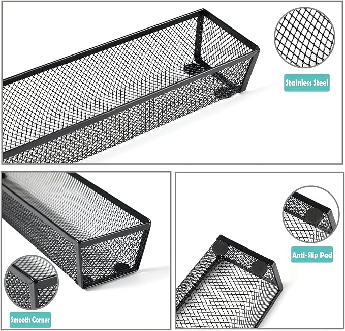 BYCY Silverware Drawer Organizer, Mesh Utensil Organizer - Image 7