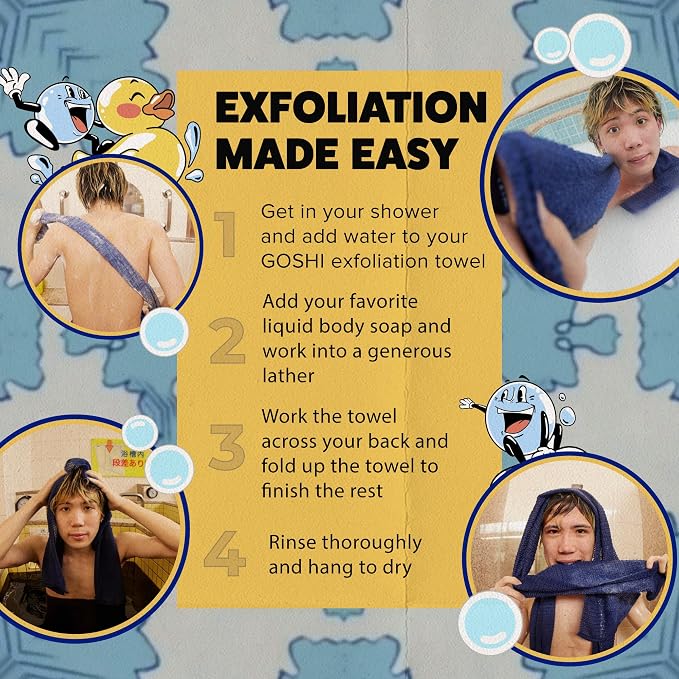 GOSHI Exfoliating Shower Towel - Image 7