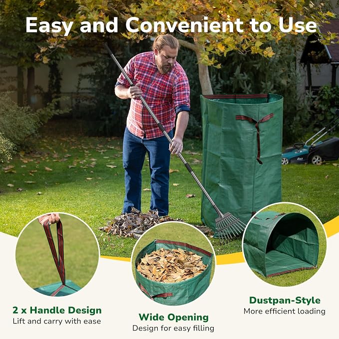 GreatBuddy Lawn Bag, 72 Gallon Yard Waste Bags, Heavy Duty PP Garden Leaf Bags - Image 6