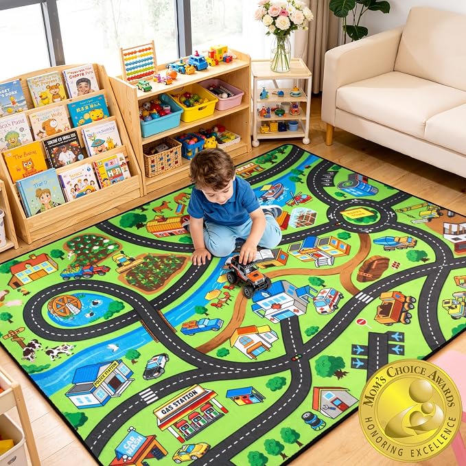 Kids Rug, 3x5 Ft City Farm Play Rug by Unknown