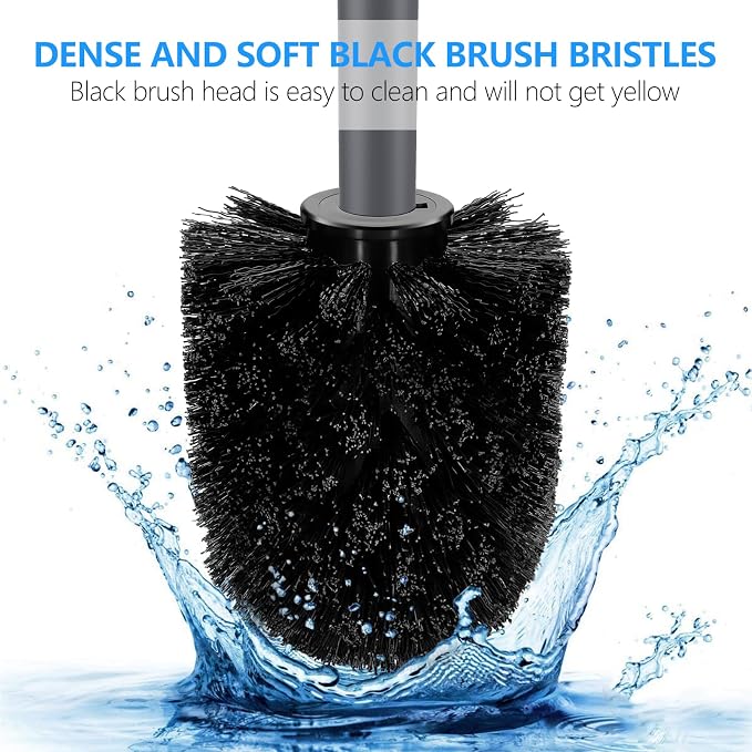 SetSail Toilet Brush, Compact Size Toilet Bowl Brush and Holder Toilet Brushes - Image 4