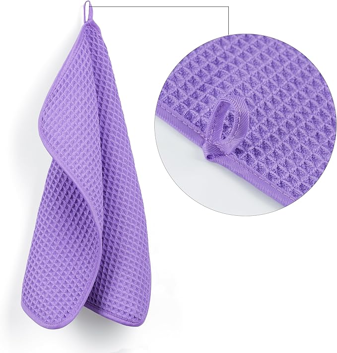 POLYTE 430 GSM Microfiber Lint Free Washcloth Face Towel, 13 x 13 in, 4 Pack - Image 3