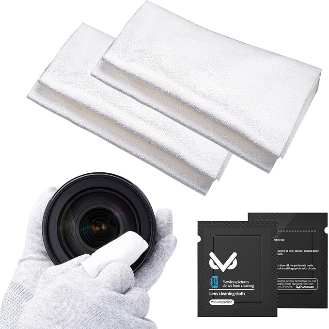 VSGO 20pcs Microfiber Camera Cleaning Cloths, Durable Double-Sided Lens Cloths by VSGO