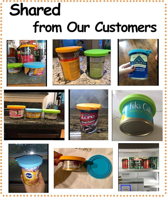 Comtim Pet Food Can Cover Silicone Can Lids - Image 2