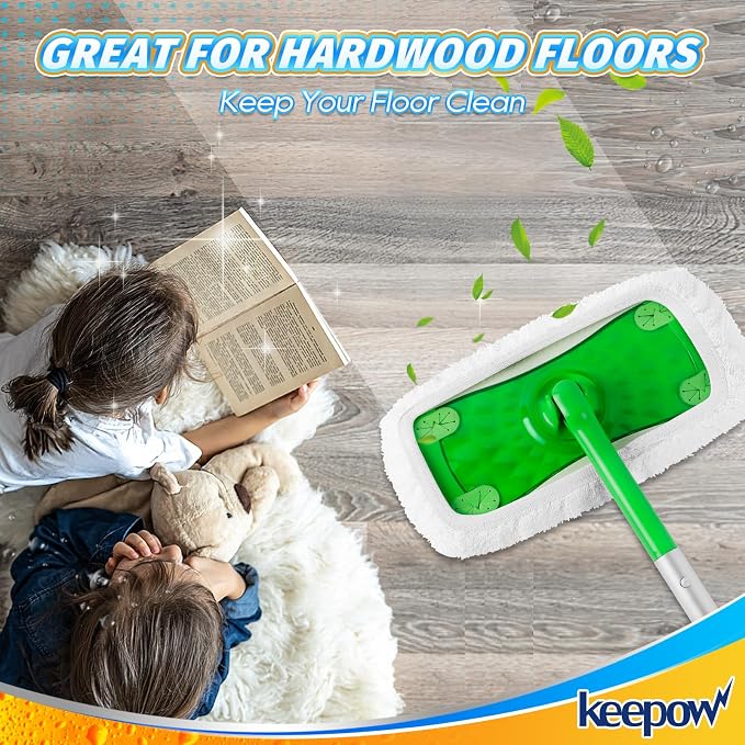 KEEPOW Reusable Dry Sweeping/Wet Mopping Cloths Compatible - Image 6