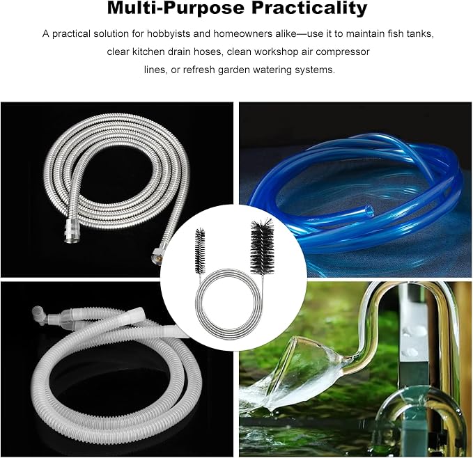 2-Pack Flexible Dual-Ended Aquarium & Kitchen Tube Brush – Stainless Steel Core - Image 5