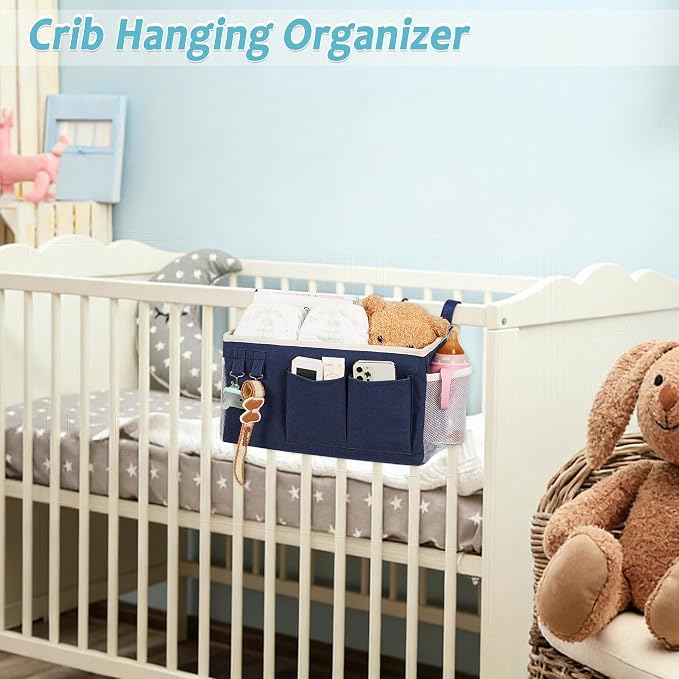 Loghot Bedside Caddy/Bedside Storage Bag Hanging Organizer - Image 7