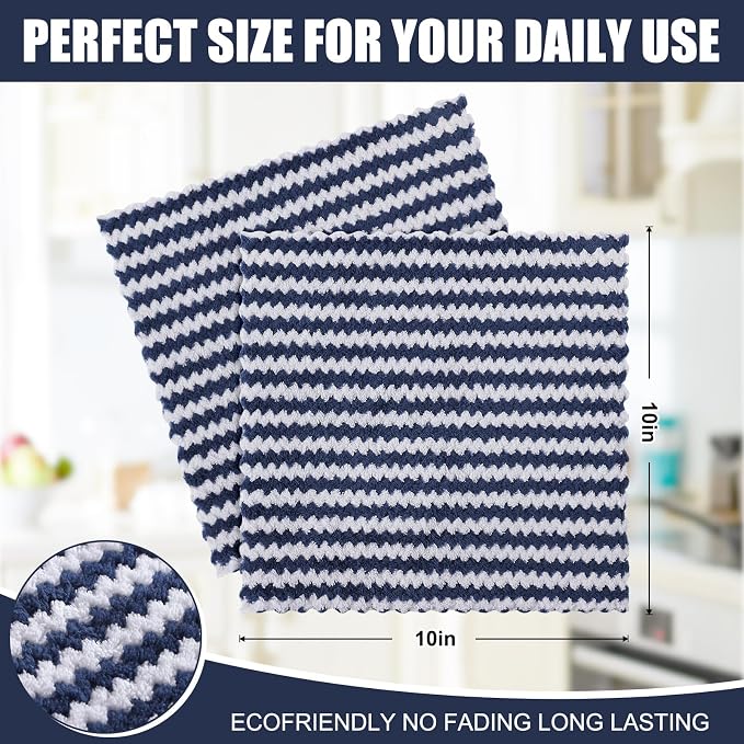 Homaxy 12 Pack Kitchen Dish Cloths, Ultra Soft and Absorbent Dish Towels - Image 5