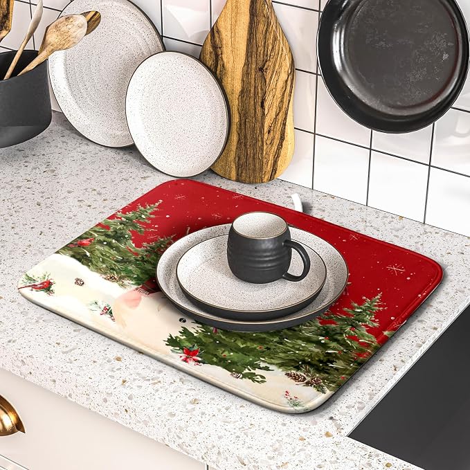 Christmas Snowman Dish Drying Mat - Image 5