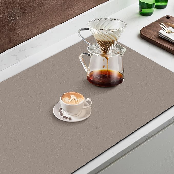 WISELIFE Coffee Mat Super Absorbent Dish Drying Mat Coffee Bar Accessories Match - Image 5