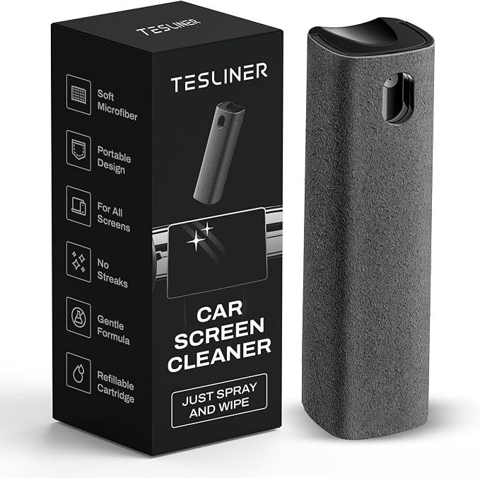 Tesla Screen Cleaner, 2-in-1 Screen Cleaning Spray by TesLiner
