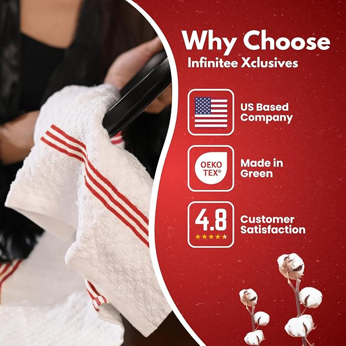 Infinitee Xclusives Premium Kitchen Towels – Pack of 3, 100% Cotton |15 x 25| - Image 7