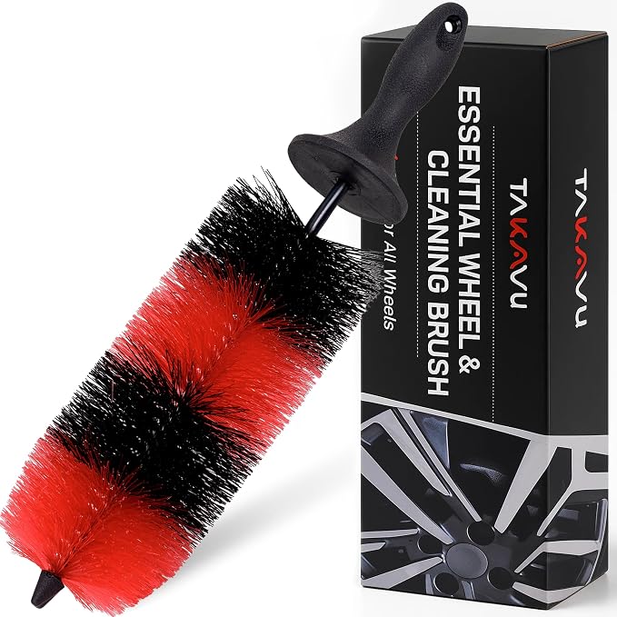 TAKAVU Premium Wheel & Tire Brush, Long Bristle Detailing Brush by TAKAVU
