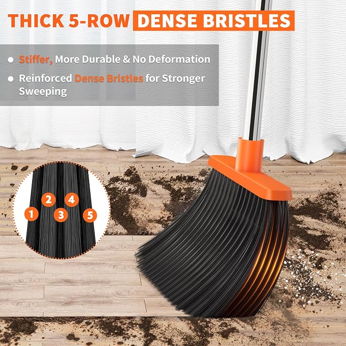 Upgraded Broom and Dustpan Set, Indoor & Outdoor Cleaning - Image 4