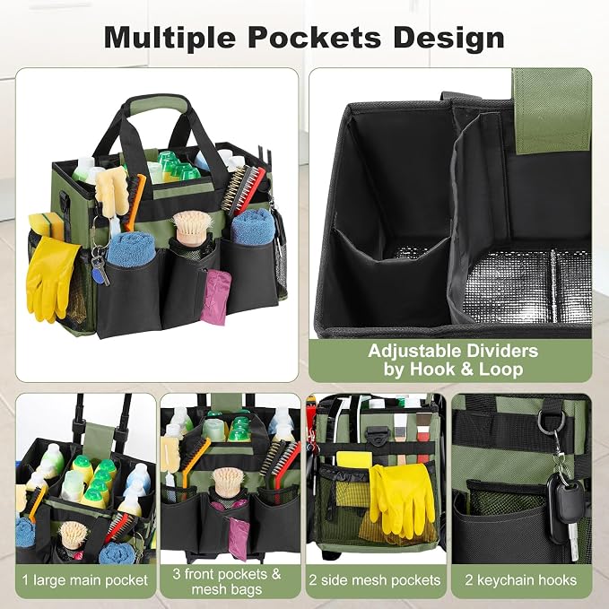 Housolution Rolling Cleaning Caddy Bag - Image 3