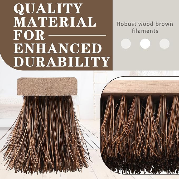 2 Pcs Push Broom Head Replacement Large Outdoor Heavy Duty Push Broom - Image 3