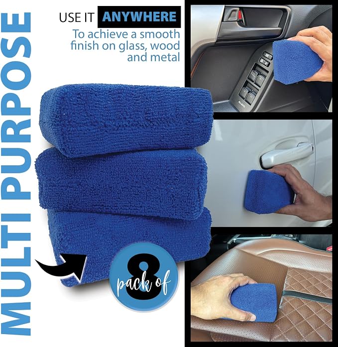 Microfiber Applicator Pad Rectangle Microfiber Applicator Sponges Lint Free - Image 2