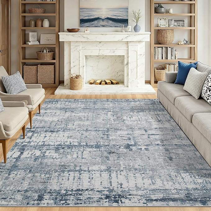 5x7 Area Rugs for Bedroom Living Room, Non-Slip Washable Rug, Modern Abstract - Image 2