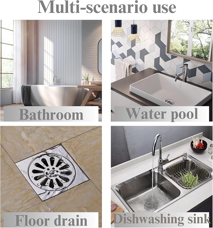 20 Pcs Disposable Shower Drain Hair Catcher Mesh Stickers, Bathroom Drain Trap - Image 4