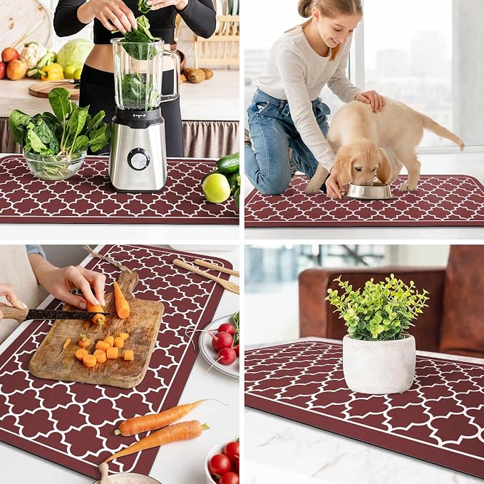 WISELIFE Dish Drying Mat Super Absorbent Drying Mat Large Dish Drying Mats - Image 6