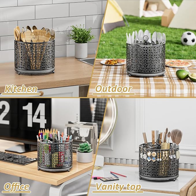 360° Rotating Utensil Holder Caddy - Image 7