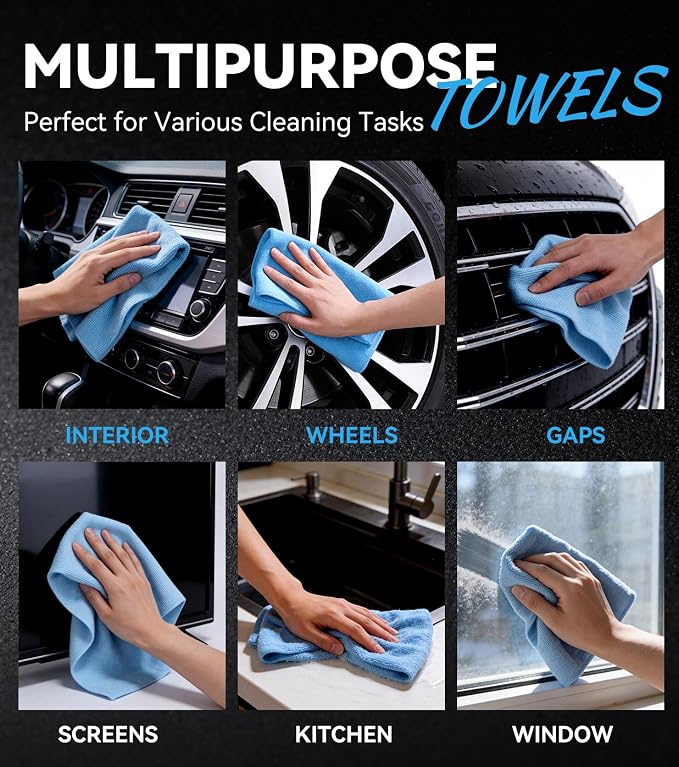 10-Pack 420GSM Premium Edgeless Microfiber Towels - Image 6