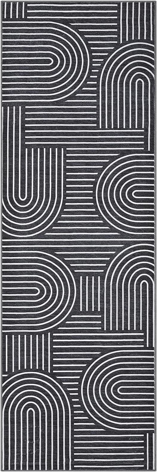 Modern Rug 2.5x10 Runners for Hallways, Abstract Kitchen Runner Rugs Non Slip - Image 4
