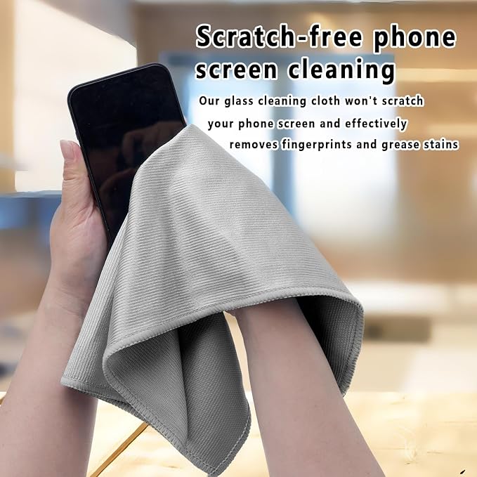 6 Pack Glass Cleaning Cloth Microfiber Cleaning Cloth - Image 2