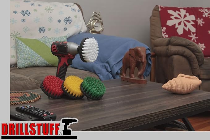 Drill Brush Attachment Power Scrubber Brush Set - 4in 4 Piece Soft - Image 6