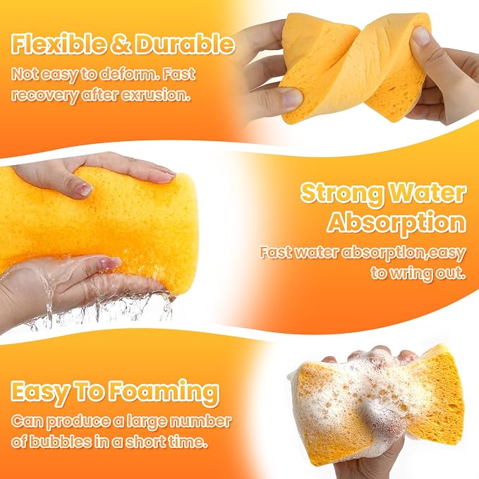 8-Count Pop Up Cellulose Sponges | Non-Scratch Eco-Friendly Kitchen Sponges - Image 5