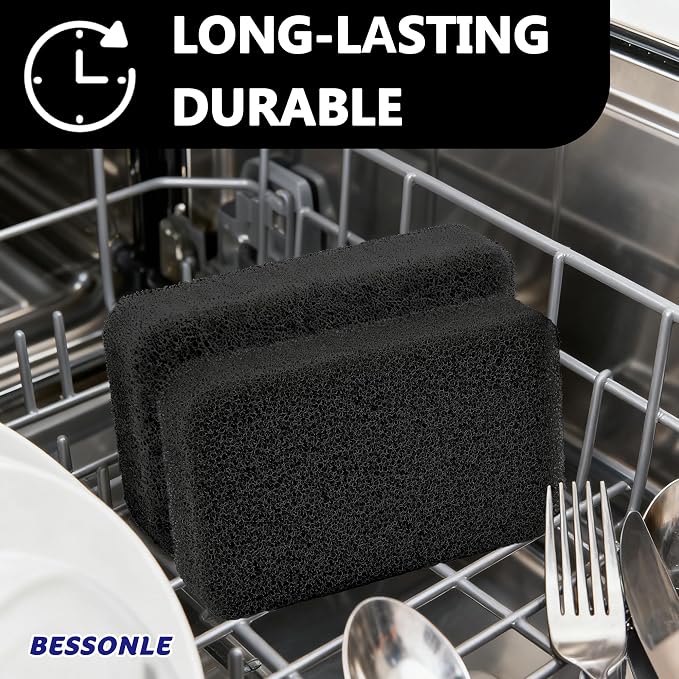 8 Pack Silicone Scrubbing Sponges, Heavy-Duty, Non-Scratch Kitchen Sponges - Image 7