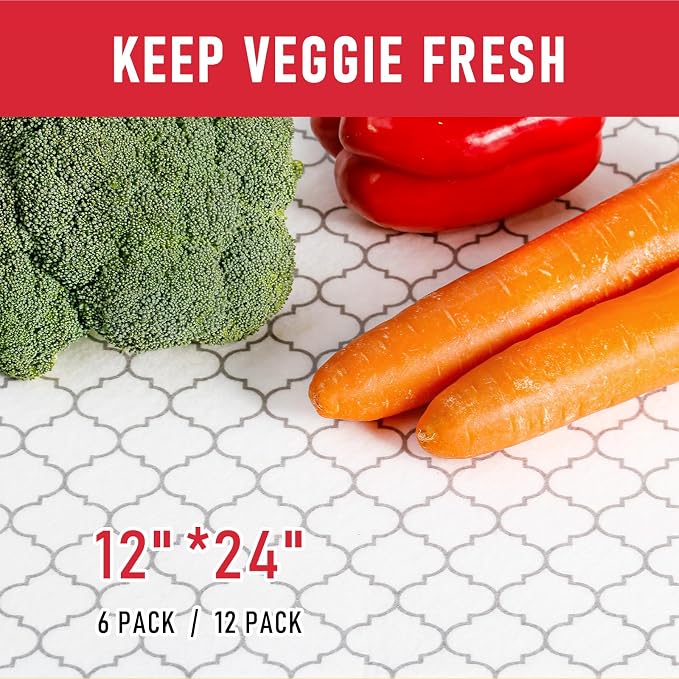 Cooyes 12 Pack Refrigerator Liners, Non Slip Fridge Mats Washable, Refrigerator - Image 5