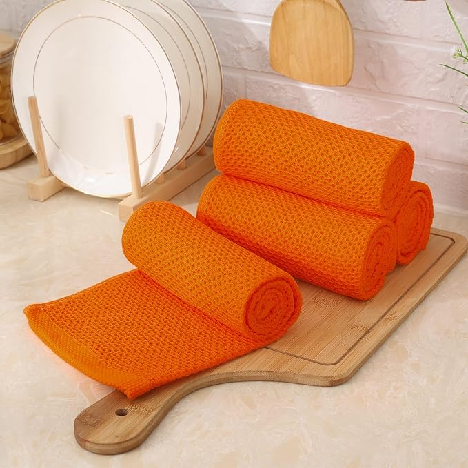 Kitinjoy 100% Cotton Waffle Weave Kitchen Hand Towels - Image 7