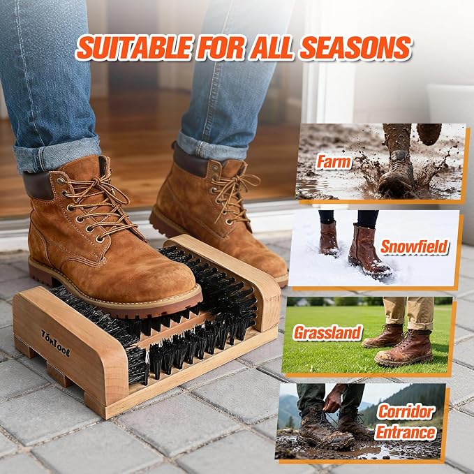 Wooden Boot Brush Scraper Outdoor - Image 7