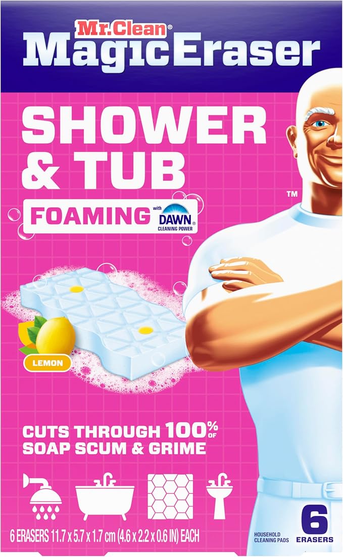 Mr. Clean Magic Eraser Sponge, Tub Cleaner, Soap Scum Remover, Bathroom - Image 12
