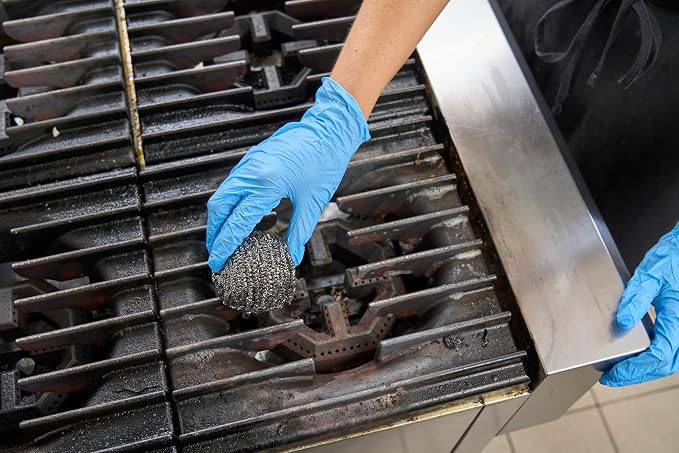 Spontex Specialist Stainless Steel Scourers | XL | Tough Metal Scourers - Image 3
