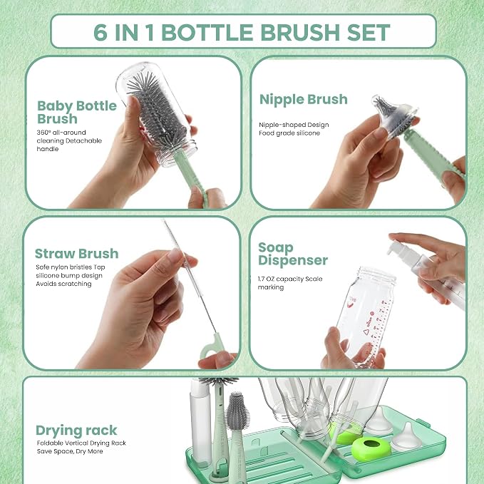 Bottle Brush Set Cleaner Silicone Brushes - Image 4