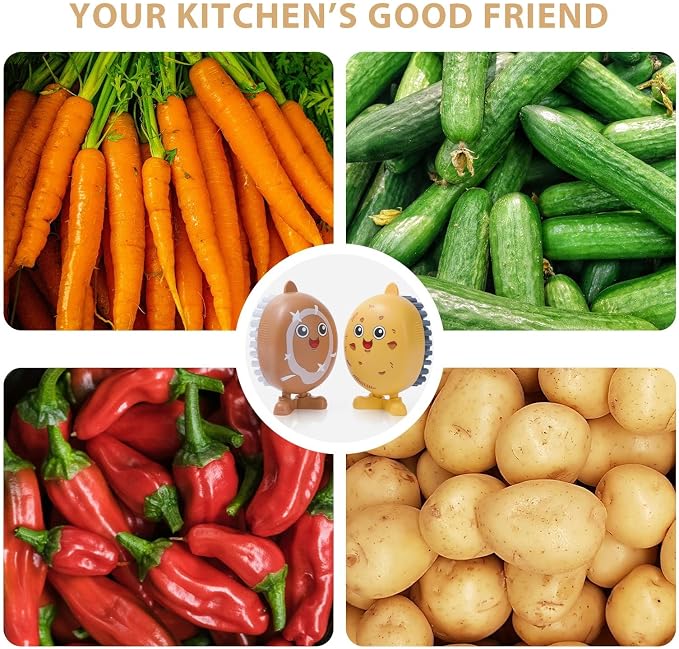 Vegetable Brush Scrubber, Potato Mushroom Scrubber Brush Cleaning Veggie Fruit - Image 5