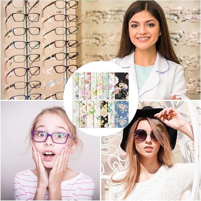 24 Pcs Flower Eyeglasses Cleaning Cloths Lens Cleaning Cloths Reusable Soft - Image 5