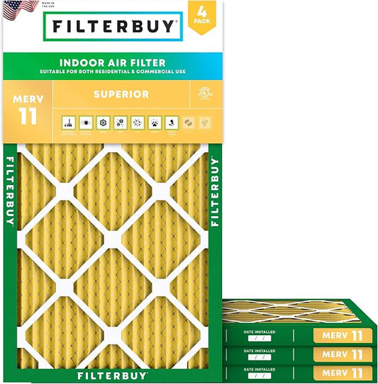 Filterbuy 15x30x1 Air Filter MERV 11 Allergen Defense Replacement, by Filterbuy