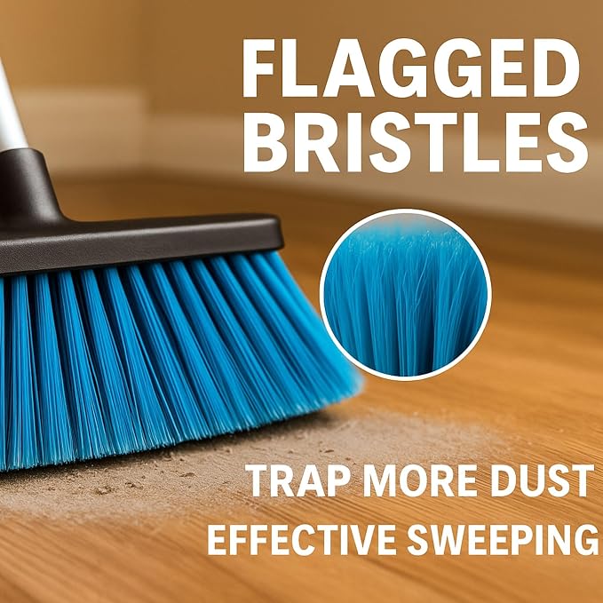 Aria Blue Broom Head – 13” Sweeping Surface – Heavy-Duty Soft Bristles - Image 5