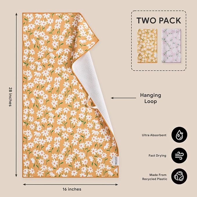 RECYCO Waffle Kitchen Towel Set of 2 - Image 7