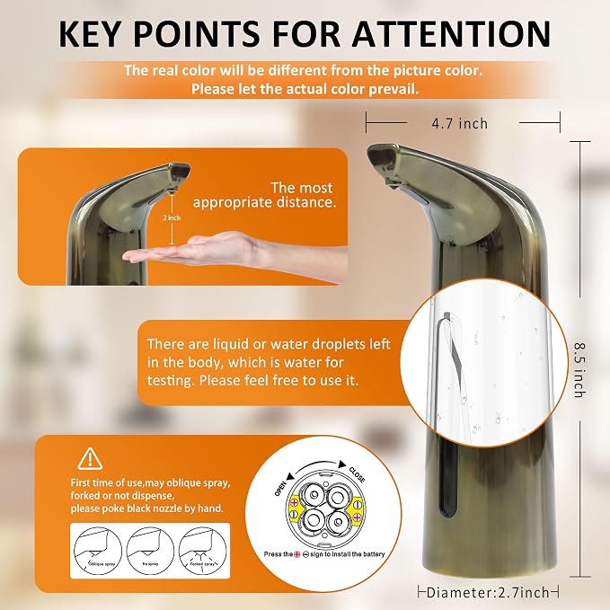 Automatic Liquid Soap Dispenser Touchless, 400ML Modern Dish Soap Dispenser - Image 3
