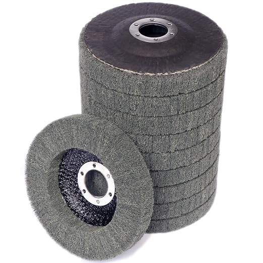 10Pcs 4.5" x 7/8" Nylon Fiber Flap Discs Angle Grinder Polishing Grinding Wheel by Hiqalty