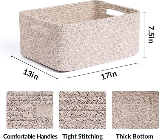 Large Storage Baskets for Shelves, Closet Organizers Bins for Clothes Blanket - Image 2