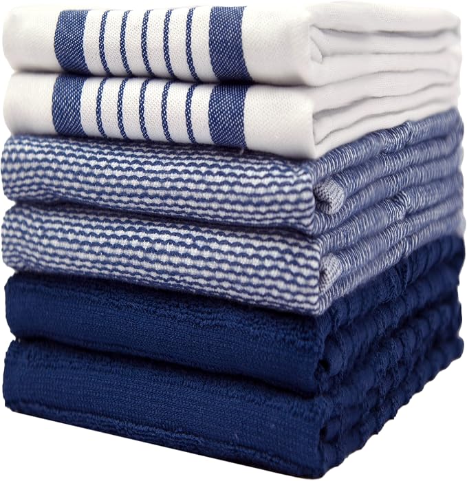 Premium Kitchen Towels | Large Cotton Dish Towels | Flat & Terry Highly by BumbleTowels