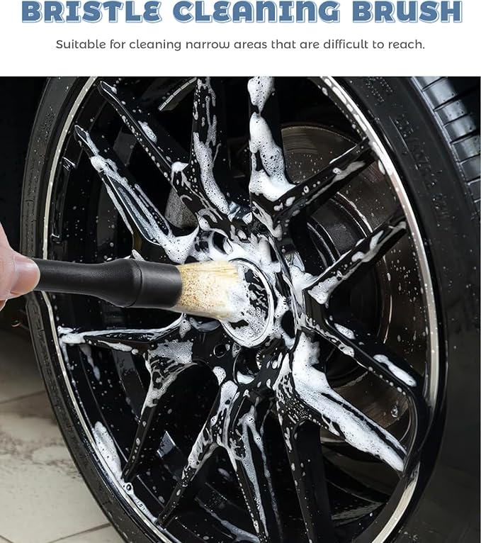 3PCS Wheel Brush, Car Accessories Wheel Rim Tire Cleaning Brush Set, Used to - Image 5