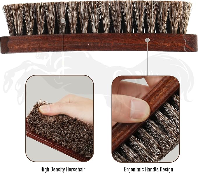 100% Horsehair Brush Professional Premium Horsehair Shoe Dauber Applicators - Image 5