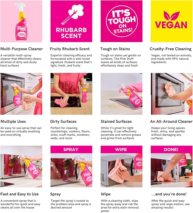 The Pink Stuff Miracle Multi-Purpose Cleaner â€“ Removes Grease, and Stains on - Image 9
