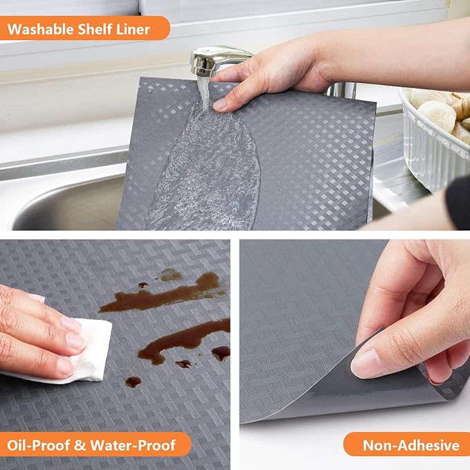 Shelf Liners for Kitchen Cabinets Refrigerator Liners Waterproof Kitchen - Image 3